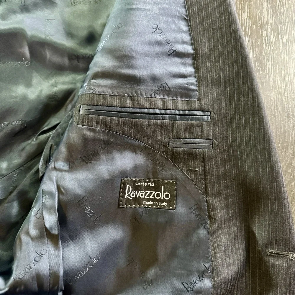 Ravazzolo Suit Black Size IT 46 / US 36L Virgil Wool Bemberg Lining